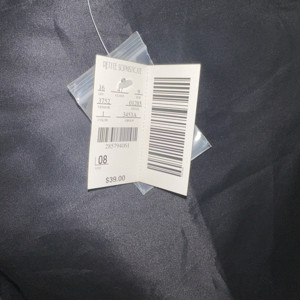 Petite Sofisticate Top Blouse Black 100%silk‎ Long Sleeve See through Size 8 - Picture 6 of 9
